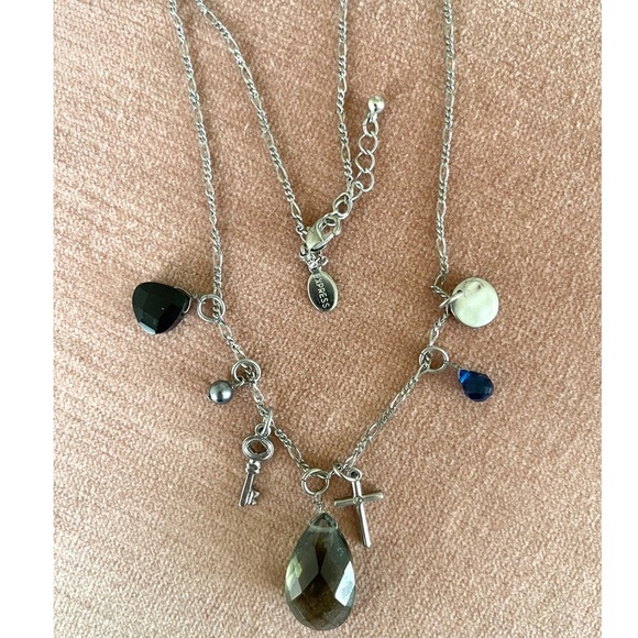 Express multi charm silver necklace - Picture 2 of 2